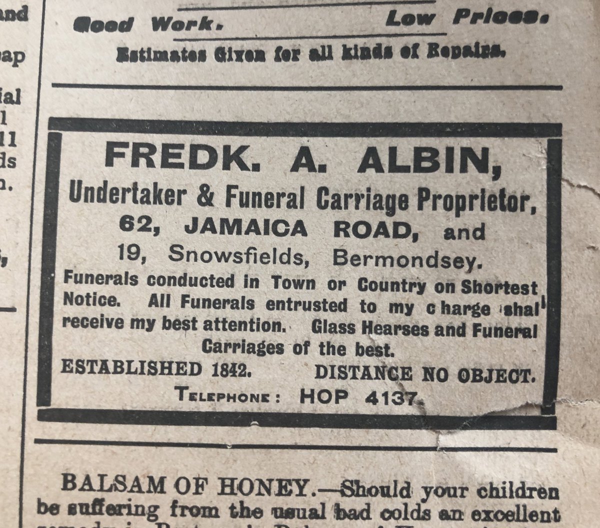 One firm advertising in 1910 and still very much on the local scene