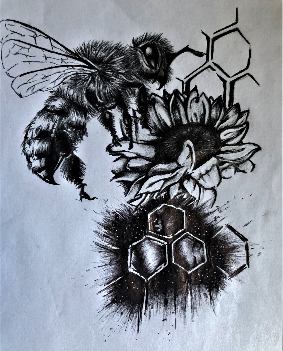 Project Bee

#animal #texture #honey #honeycombs #bee #inktober2020 #draw #drawing #lineworkart #sketchings #inkdrawings #inkillustration #inkillustrations #blackworknowillustrations #arteza #penandinkdrawings #bees