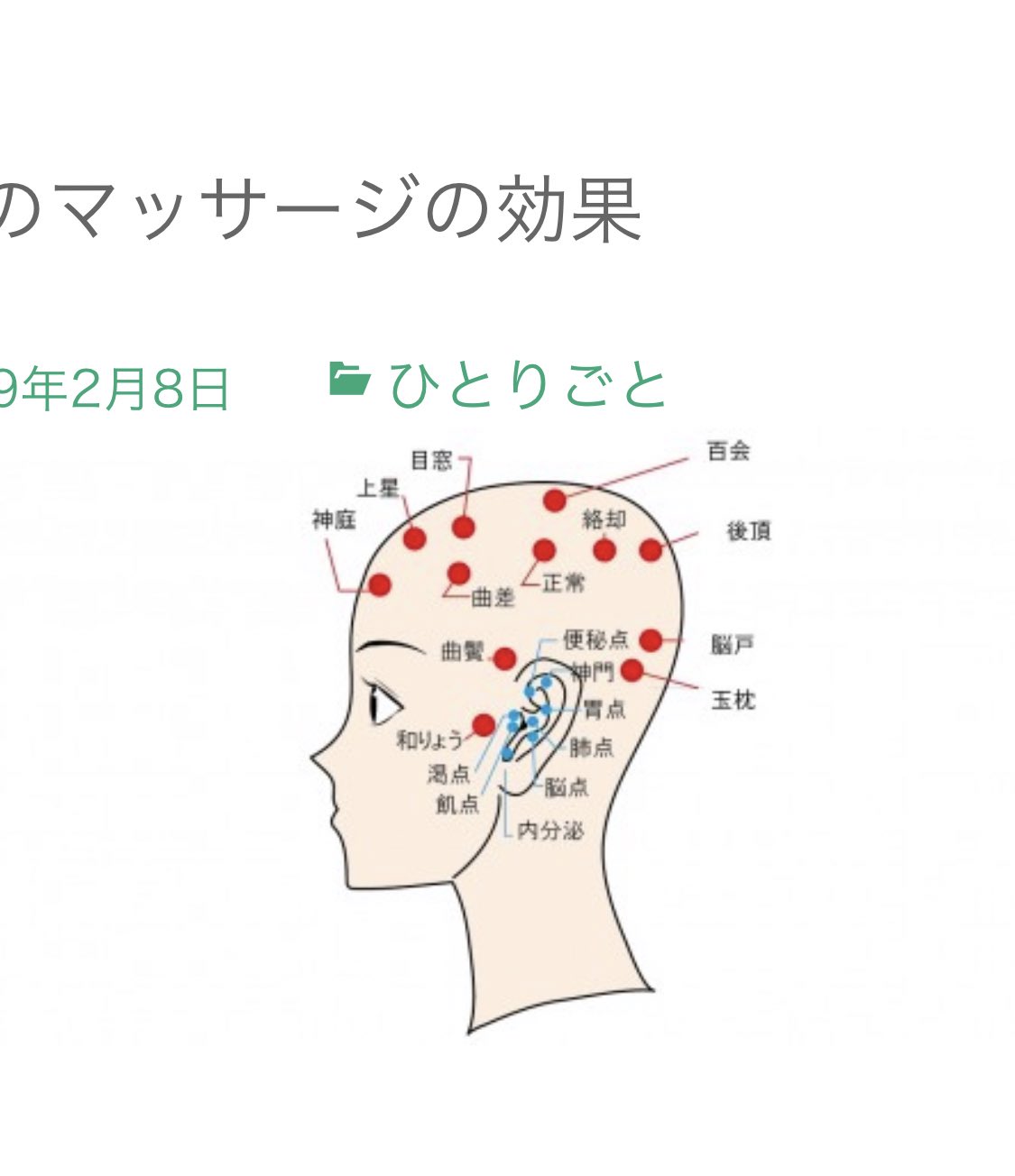 髪が頭のツボで甦った 髪が頭のツボで甦った