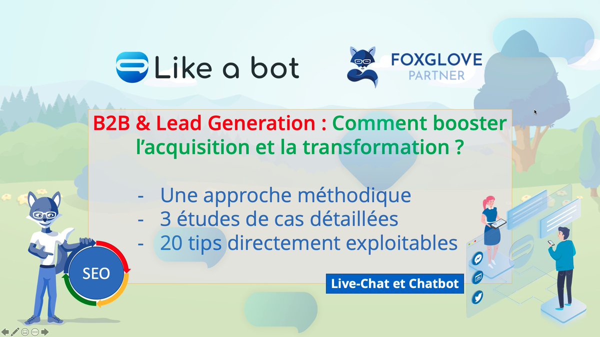 J-1 pour vous inscrire au webinar que nous co-animons : swll.to/kSs6DzX
#leadgeneration #B2B <a href="/foxglovePartner/">Foxglove-Partner</a>