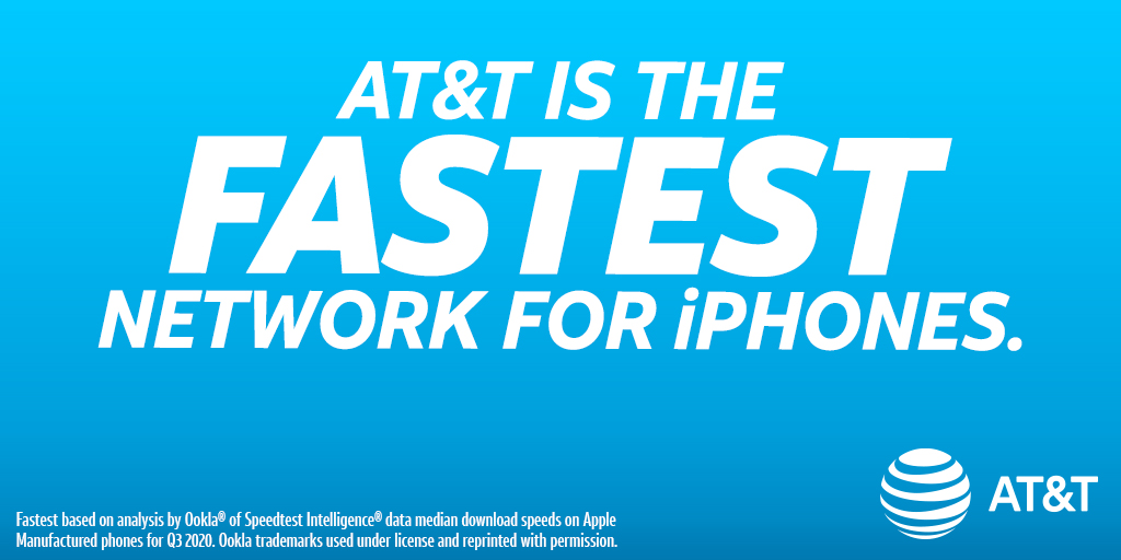 Did you hear?! AT&amp;T is the Fastest Network for iPhones! 🏅 Learn how to get the amazing iPhone at go.att.com/N2iFN1 #ATTEmployee #ATT #FastestNetwork #iPhone #FastestNetworkforiPhones #FastToFirst