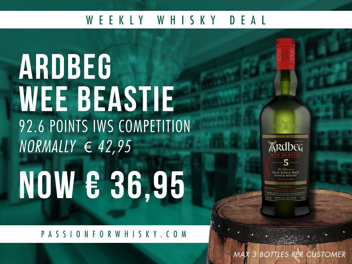 🔥 Ardbeg Wee Beastie now € 36,95 - Weekly Whisky Deal 🔥 - mailchi.mp/passionforwhis…