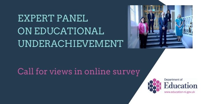There is one week remaining to submit your views to the Expert Panel on Educational Underachievement. Access the survey here bit.ly/3l4ayMt
