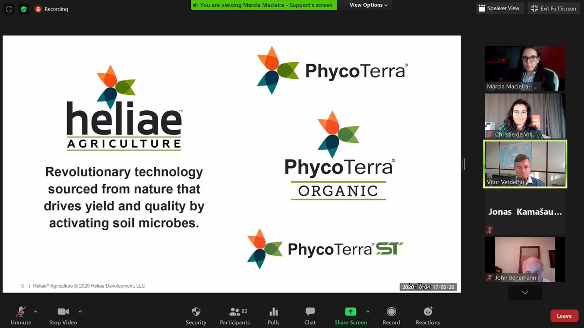EABA_Algae's tweet photo. `Who are you`session at  #Algae #Biofertilizers &amp; #Biostimulants webinar: Jonas Kamasuaskas #Metalproduction, Jacob Searle @VariconAqua, John Benemann #MicrobioEngineering, Karl Wyant @HeliaeGlobal. @Buildingonevent #microalgae #macroalgae #agriculture #technology #research https://t.co/duYmb9ASEL