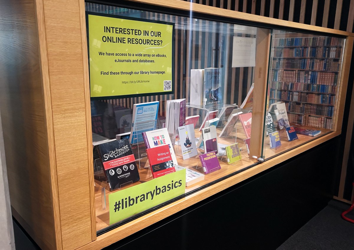 UR_Library's tweet image. It's the last week of our #LibraryBasics display on the Ground Floor before we switch to our #BHM display! Remember, you can find online books, articles and more on our Library homepage ⤵️
library.roehampton.ac.uk/home
@RoehamptonUni @RoehamptonSU