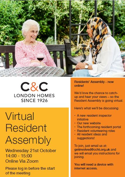 Central_Cecil's tweet photo. Our #ResidentAssembly is taking place #virtually on Wednesday 21st October at 2pm.

It will be taking place online via #Zoom, to join please send an email to GetInvolved@ccht.org.uk. https://t.co/MxVoezAvol