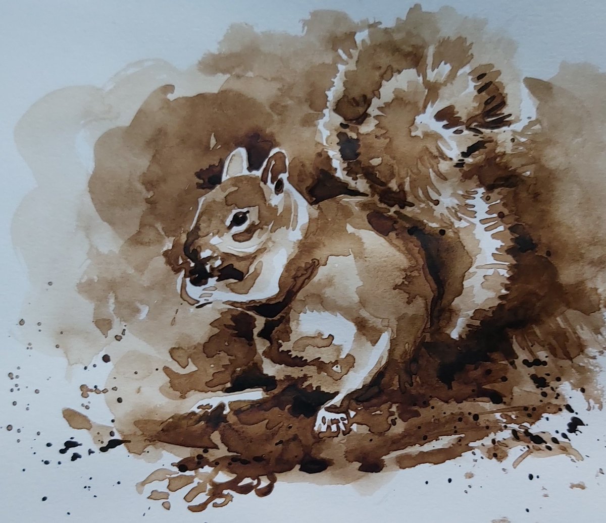 JoolsMainstone's tweet image. #inktober2020 #Inktober #inktober2020day6 
RODENT
Walnut Ink
@SeawhiteLtd cartridge paper