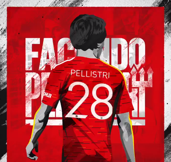 MUnitedFR's tweet photo. OFFICIEL ! Facundo Pellistri portera le numéro 28 ! #MUFC https://t.co/k2MwegiGBI