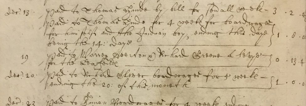 2/ By 1640,  @WarwickCastle had an 'Indian boy' working in the kitchens alongside the master cook Thomas Hinde. He received boardwage only, suggesting he was more slave than servant. He may have been of African origin, or possibly an indigenous American from the Moskito tribe.