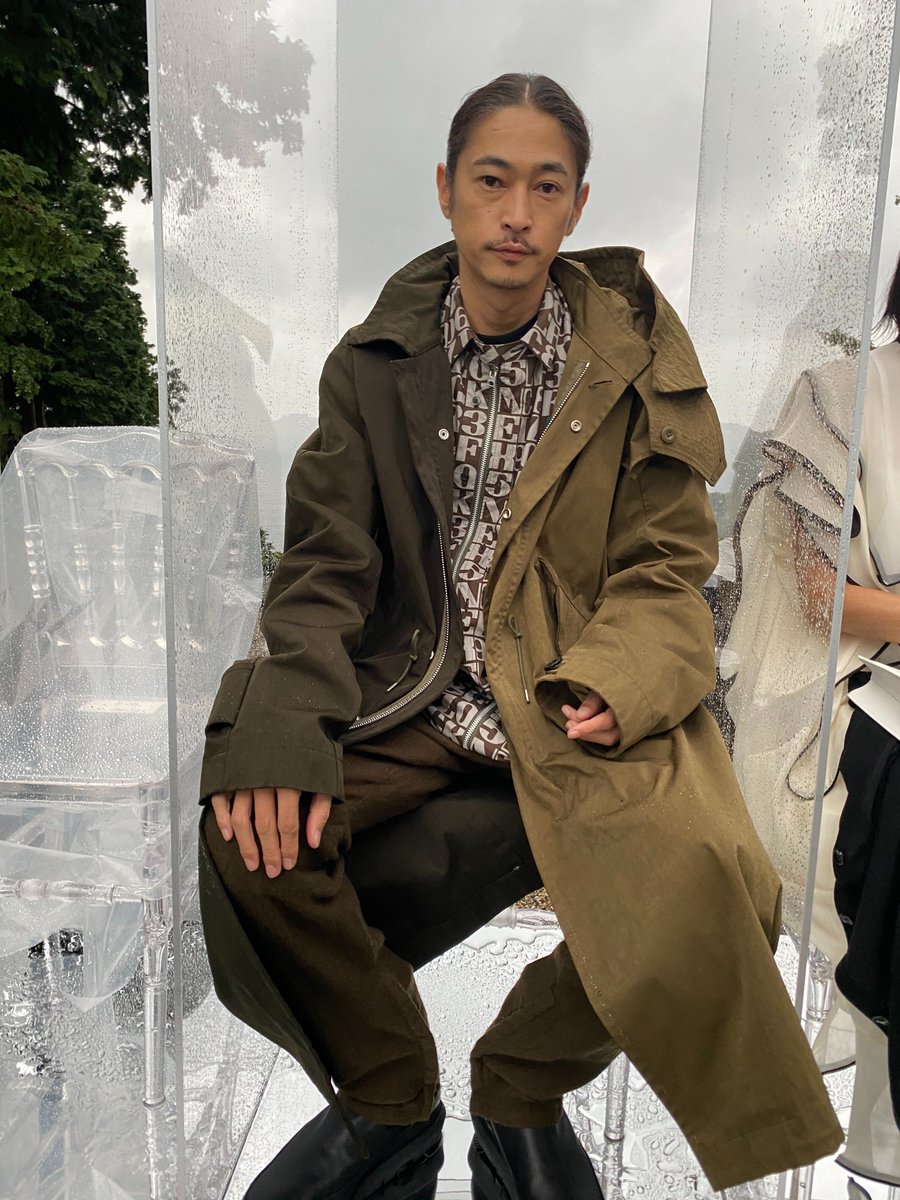 sacai Ten C テンシー モッズステンカラードッキングコート　窪塚洋介 イベント取材】「サカイ」のショーのフロントローには俳優の窪塚洋介
