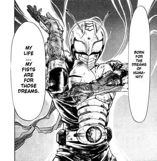 Man, just thinking bout how much I love Kamen Rider Spirits. It's only available in english through a fan translation, but it's...it's maybe the best superhero comic I've read in years?? It's so indulgent and big and fun. AND. THE. FIGHTS. 