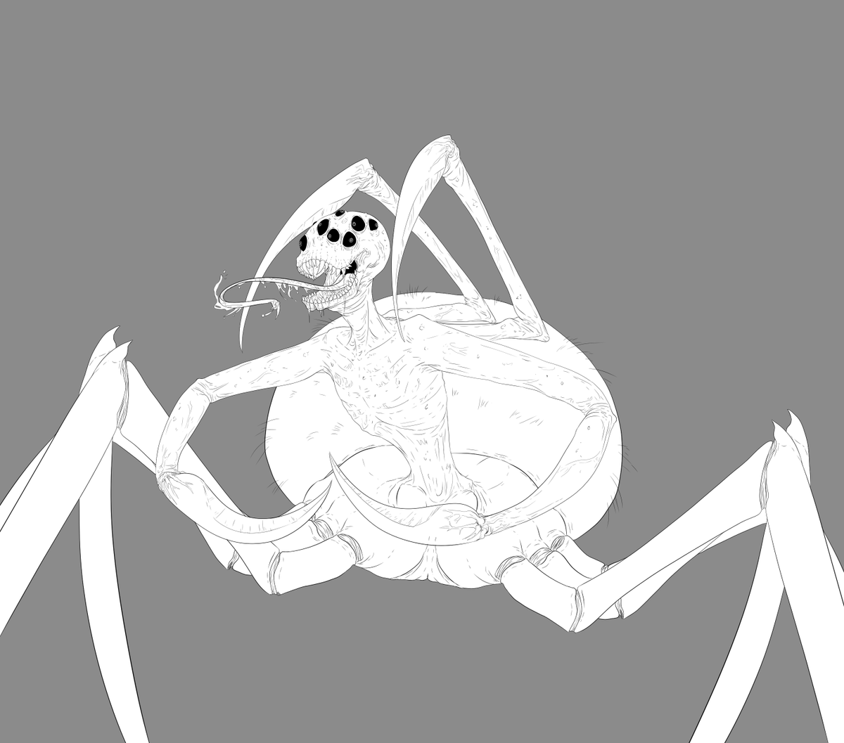 Metallicartist's tweet photo. Inktober day 5 Spider monster. #inktober #artwork #art #lineart #monster https://t.co/hSoWgvgyFM
