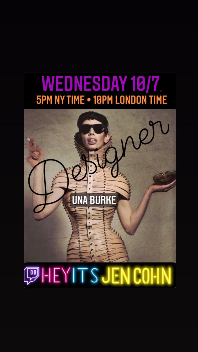 heyitsjencohn's tweet photo. TODAY:
#StudioStream with #Irish #Leather #Designer @UnaBurke_Design!
Special items + discounts just for #HeyItsJenCohn viewers on @twitch!
5pm EST/ 10pm London time
https://t.co/D1UQ9ewLVg
#UnaBurke #unaburkedesign #fashion #fashionontwitch #cosplay #cosplaydesign https://t.co/nXdIJbj7Lv