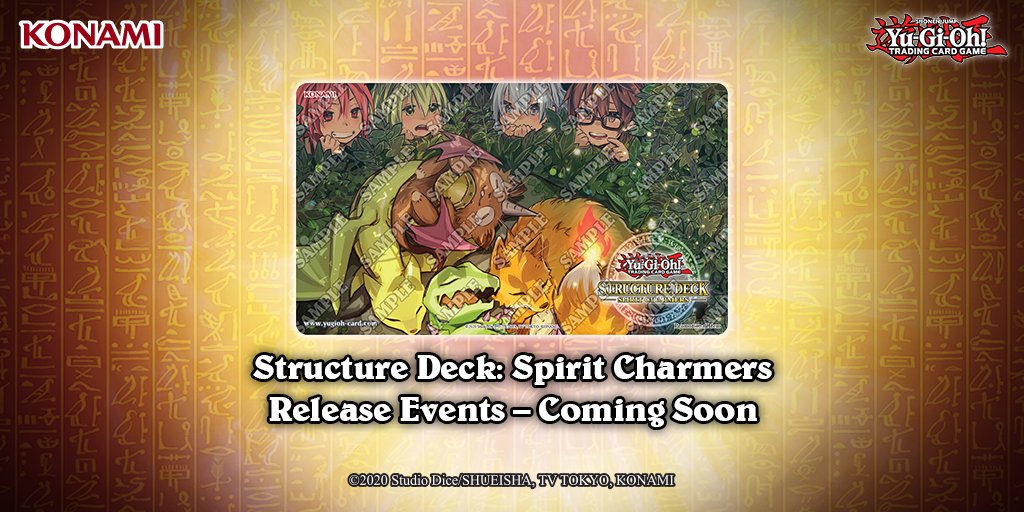 Attention Duelists! Celebrate the release of Structure Deck: Spirit Charmers  by playing in one of our Release Events! Here's a look at the Game Mat you  could win! More information here: https://t.co/D49hR4GvK4 #