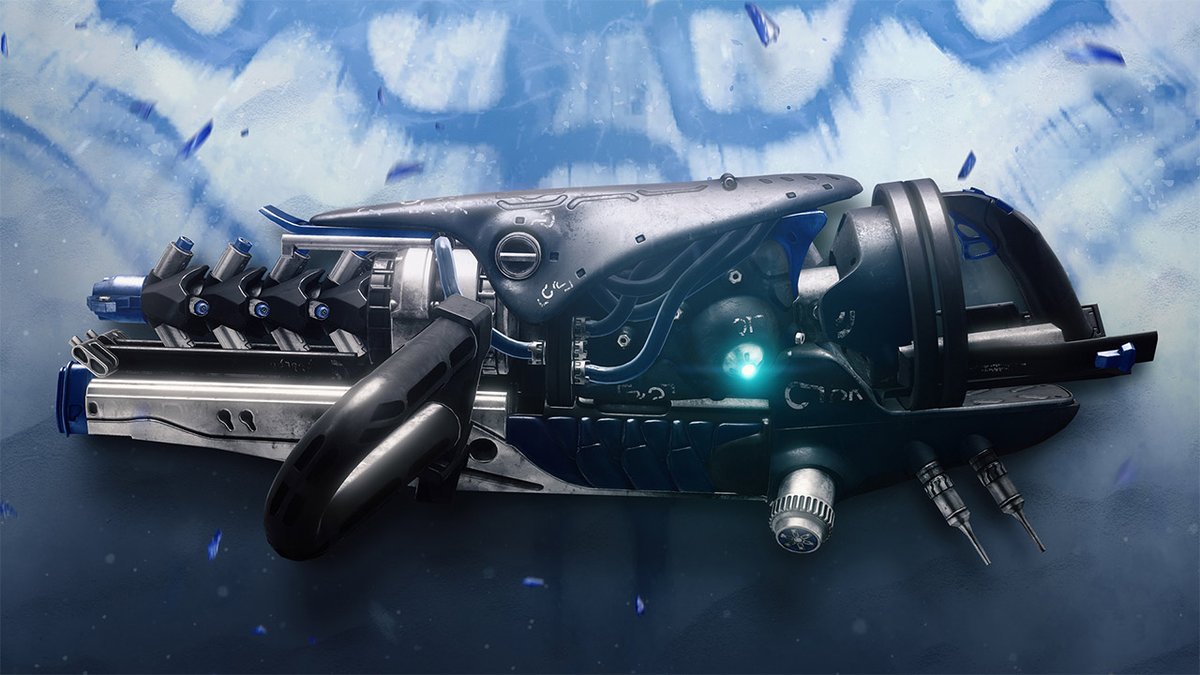 EXOTIC GRENADE LAUNCHERSALVATION’S GRIPRedemption is within your grasp. Each fired projectile will create Stasis crystals that will freeze nearby targets. Charge to increase the amount of crystals created and the freeze radius.