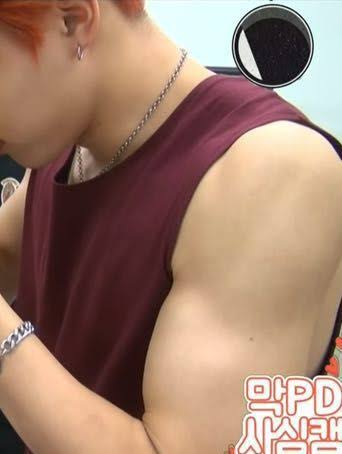 Let me start with his arms, well you can see how well toned they are