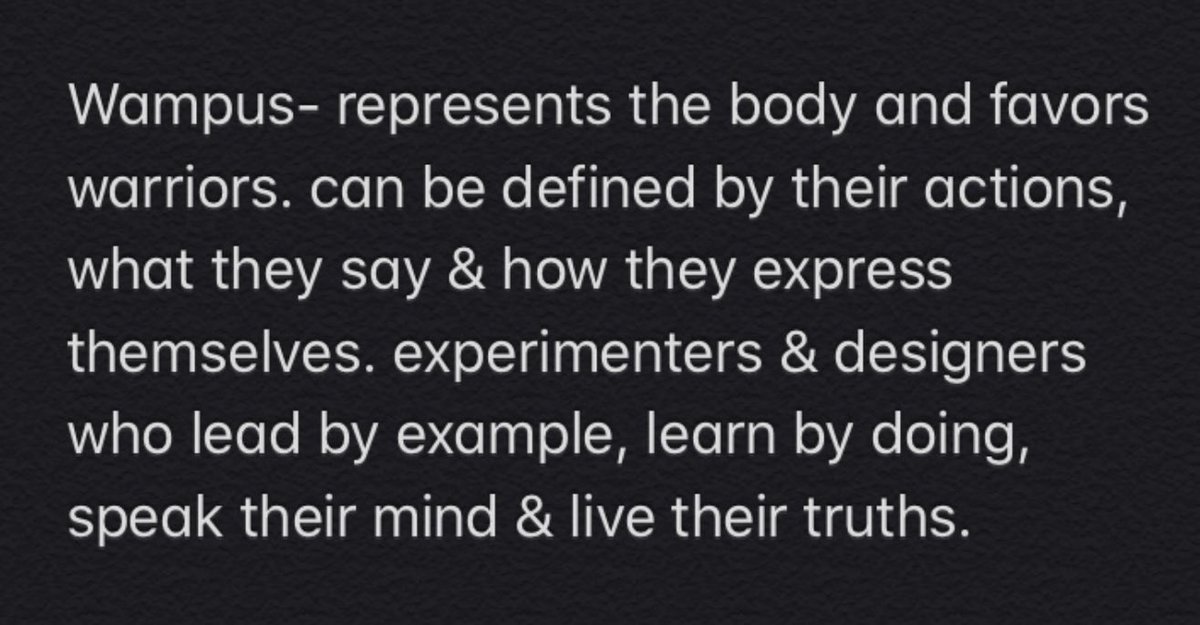 Reasoning: Sokka fits every single Ravenclaw trait. He’s intelligent, wise, witty, creative, original, sharp, individual & accepting. As for Wampus, he’s a warrior who is defined by his actions.