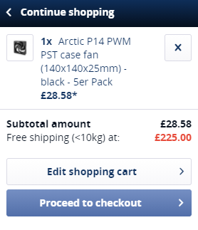 OneBitRobot's tweet image. Decent price for the fans. The cost of free shipping seems a bit steep mind you...