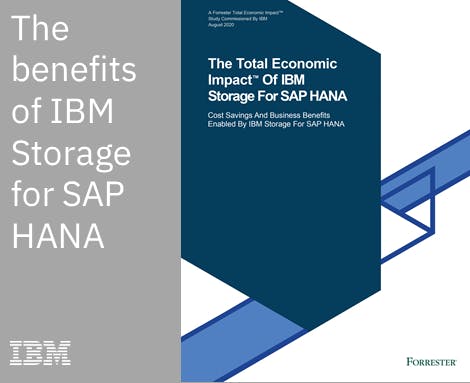 Moving to SAP HANA? Don't underestimate the value of your underlying storage infra. Read the Forrester Total Economic Impact  report to learn about @IBMStorage for SAP HANA, including an impressive 279% ROI &amp; a 7 month payback period... ibm.co/35YuZGq
