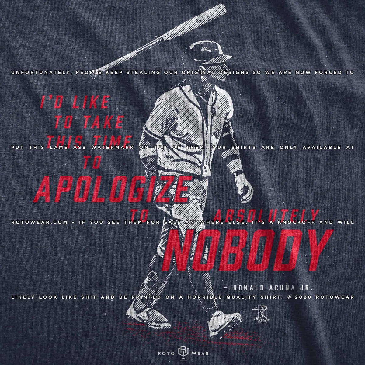 RotoWear's tweet photo. Apologize To Absolutely Nobody
Officially licensed by @MLBPAClubhouse
๐ฅ๐ available only at:
https://t.co/gVMJaTSvmj https://t.co/LpHPGVr8ny