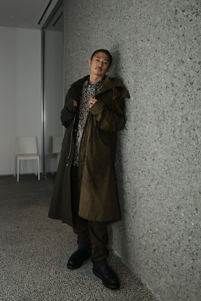 sacai Ten C テンシー モッズステンカラードッキングコート　窪塚洋介 サカイのショー会場で、窪塚洋介さん、川谷絵音さん、松田龍平さん