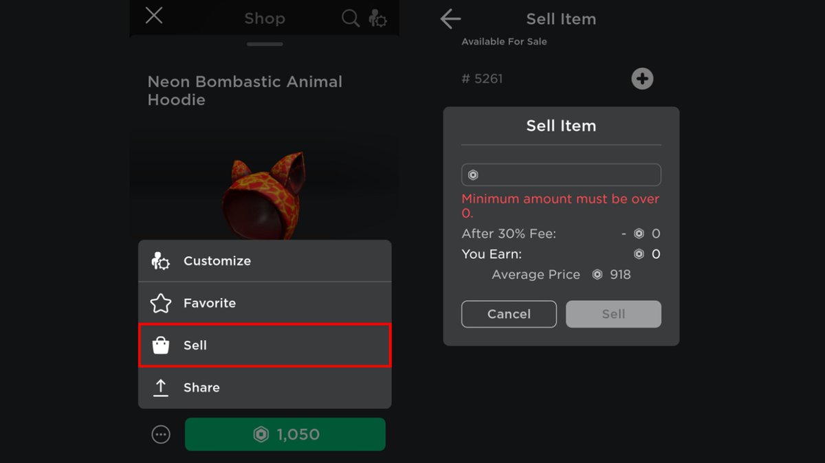 How to resell items on Roblox