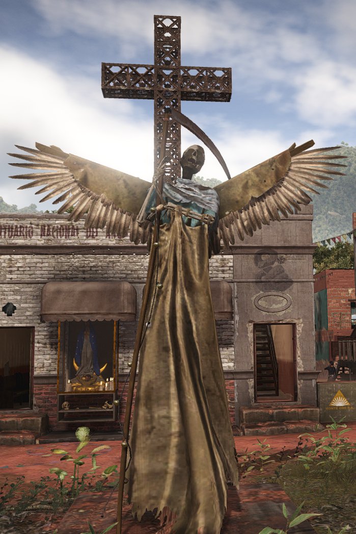 godric_snow's tweet photo. Day 9 of #GTTourGuide
Catching up for the day I missed with the Santa Muerte, Our Lady of Holy Death. You can find statues and churches dedicated to her all around #Bolivia in #GhostReconWildlands
#Gametography #VGPUnite #PS4share https://t.co/jqZhYBZI7W