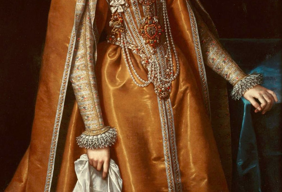 OldPortraiture's tweet photo. Born #OnThisDay in 1589: #MariaMaddalenaofAustria (1589-1631), Grand Duchess of Tuscany as spouse of #CosimoII, Granddaughter of Emperor #FerdinandI
Portrait by Frans #Pourbus the Younger (1569-1622), ca. 1603-4
#Habsburg #Medici https://t.co/CgbBkU8PCk