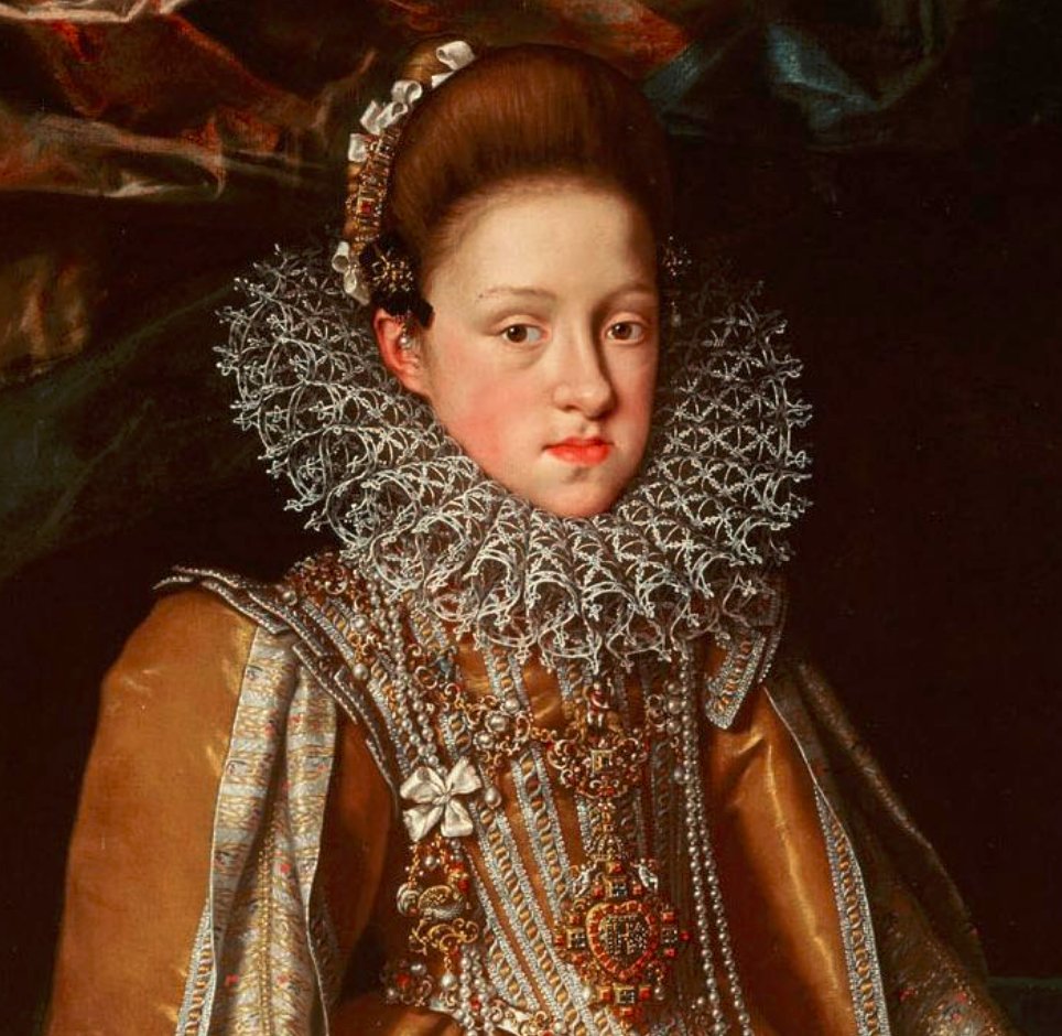 OldPortraiture's tweet photo. Born #OnThisDay in 1589: #MariaMaddalenaofAustria (1589-1631), Grand Duchess of Tuscany as spouse of #CosimoII, Granddaughter of Emperor #FerdinandI
Portrait by Frans #Pourbus the Younger (1569-1622), ca. 1603-4
#Habsburg #Medici https://t.co/CgbBkU8PCk