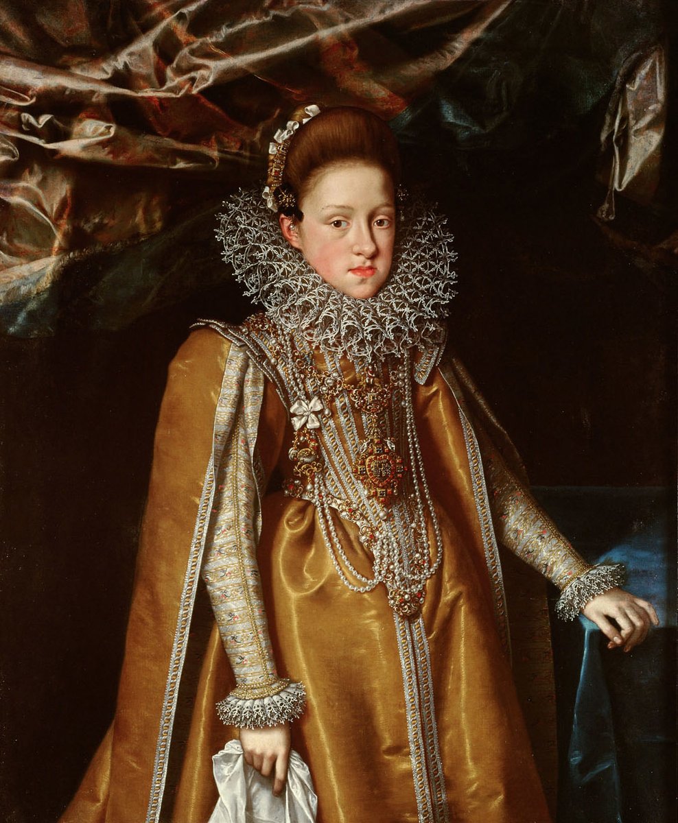 OldPortraiture's tweet photo. Born #OnThisDay in 1589: #MariaMaddalenaofAustria (1589-1631), Grand Duchess of Tuscany as spouse of #CosimoII, Granddaughter of Emperor #FerdinandI
Portrait by Frans #Pourbus the Younger (1569-1622), ca. 1603-4
#Habsburg #Medici https://t.co/CgbBkU8PCk