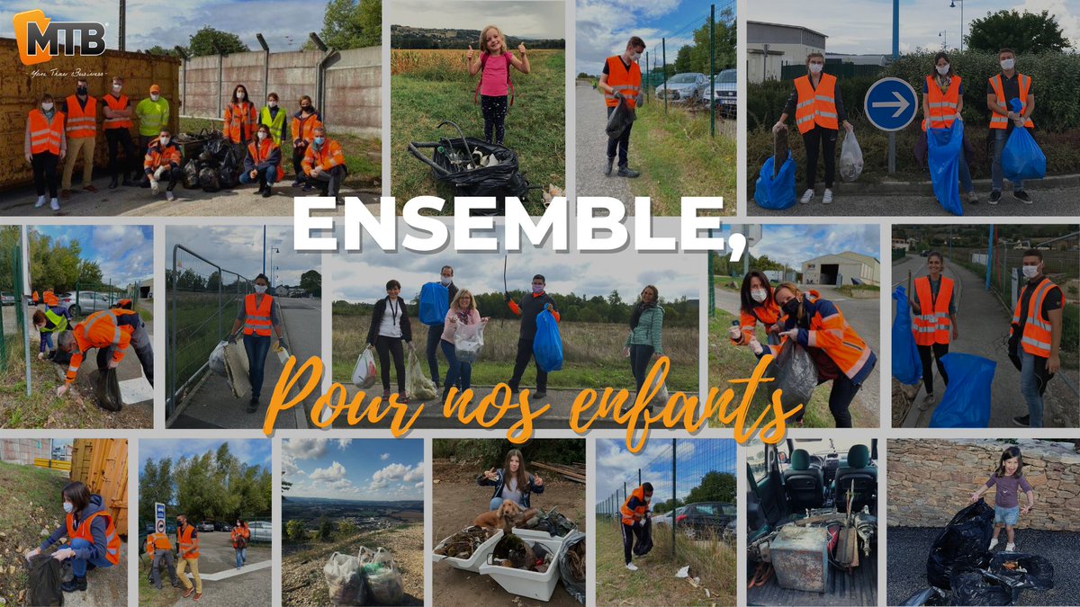 [PROUDOFMYTEAM] A l'occasion du @WCUDFrance, MTB a organisé une semaine de collecte autour des sites de Trept et Saint Chef. Nous remercions chaleureusement nos équipes qui se sont mobilisées et ont collecté : Plus de 500kg de déchets ! 👏
#WorldCleanUpDay #PourNosEnfants