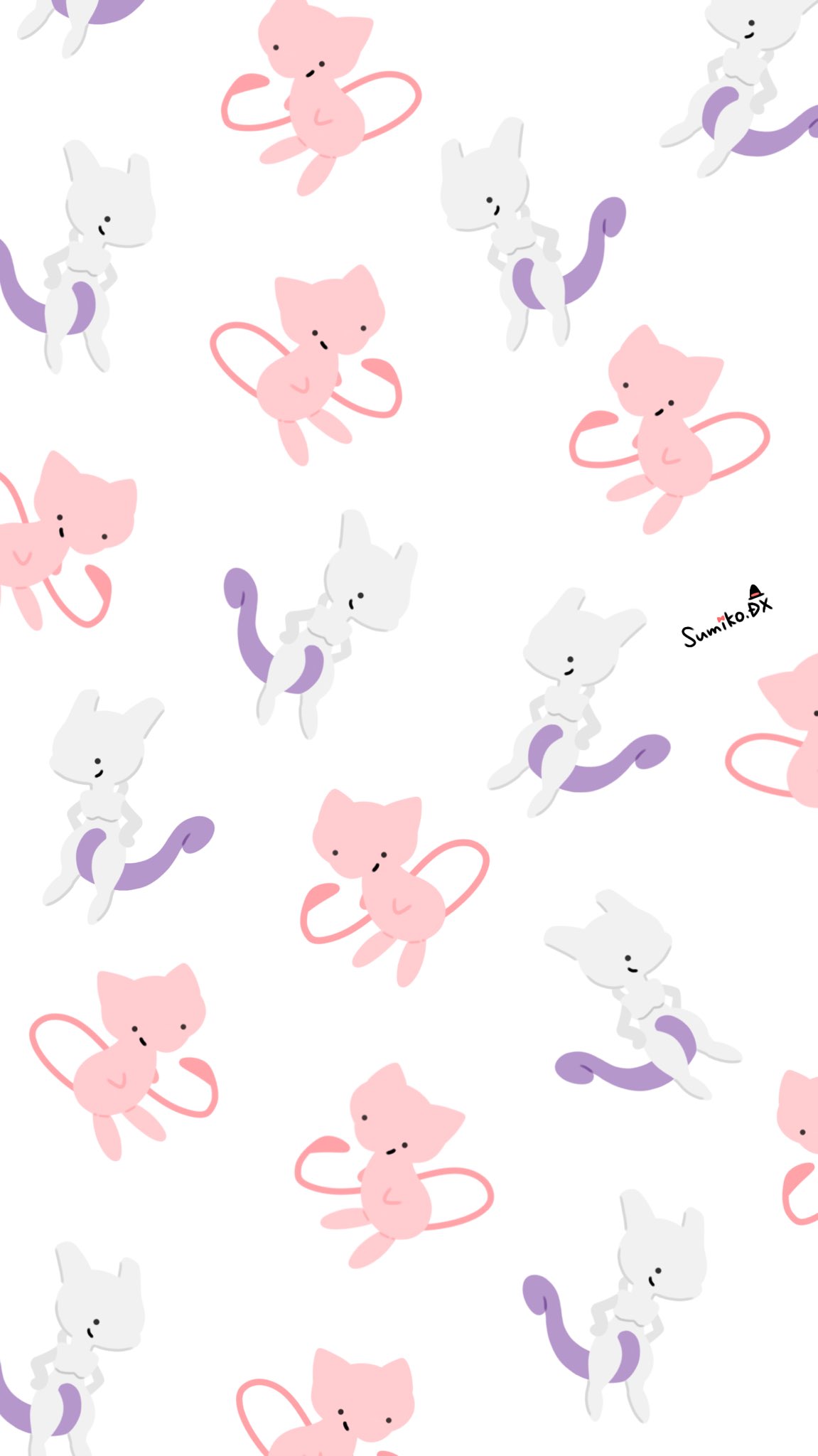 Twitter 上的 すみこ デラックス Mewtwomew 初めまして ˆ ˆ ミュウツーもミュウも気に入っていただけて嬉しいです どうぞ壁紙に使ってください Twitter