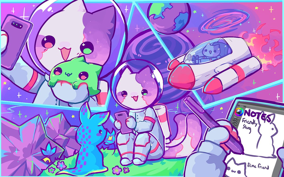 lil kitty space explorer !! 
