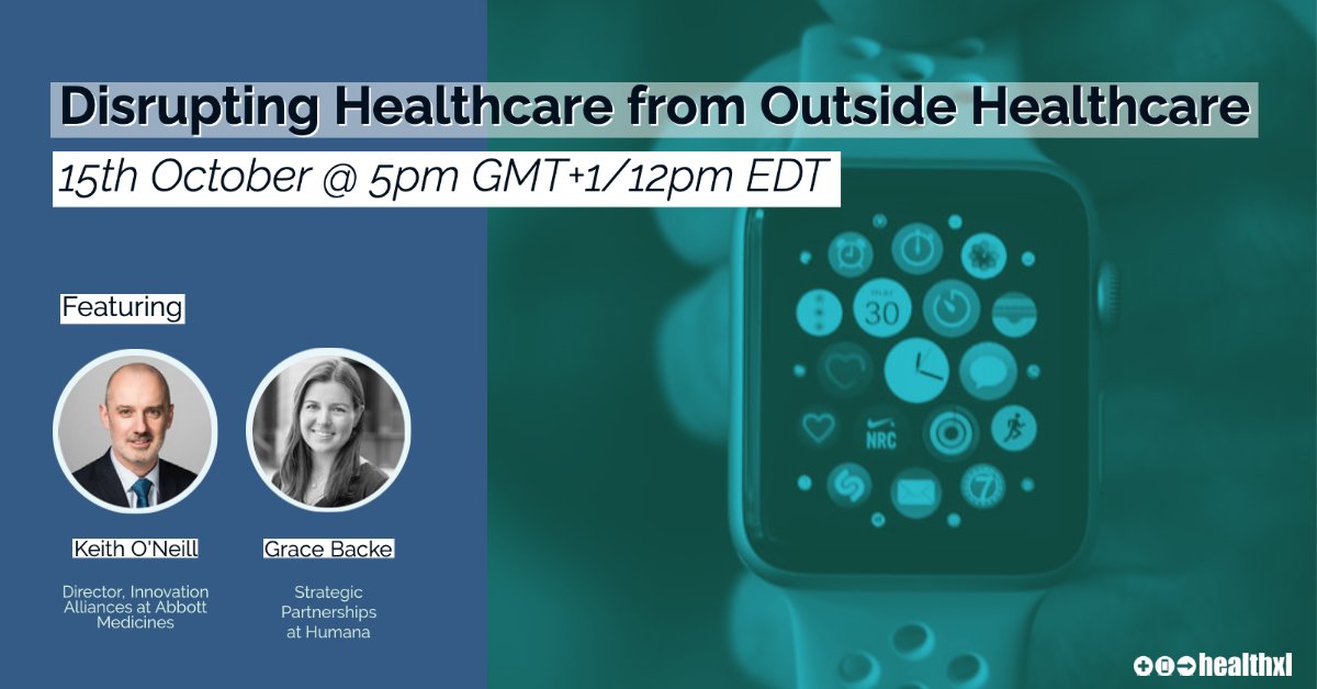 Join us for our next #virtuallunch this Oct. 15th where we will be discussing "Disrupting Healthcare from Outside Healthcare"⌚Meet new people, gain insights and leave looking forward to the next meeting.
https://t.co/aYnhqZQSsC
#digitalhealth #healthxl @martykelly @DrNoCraic https://t.co/jc6nwk68Zh