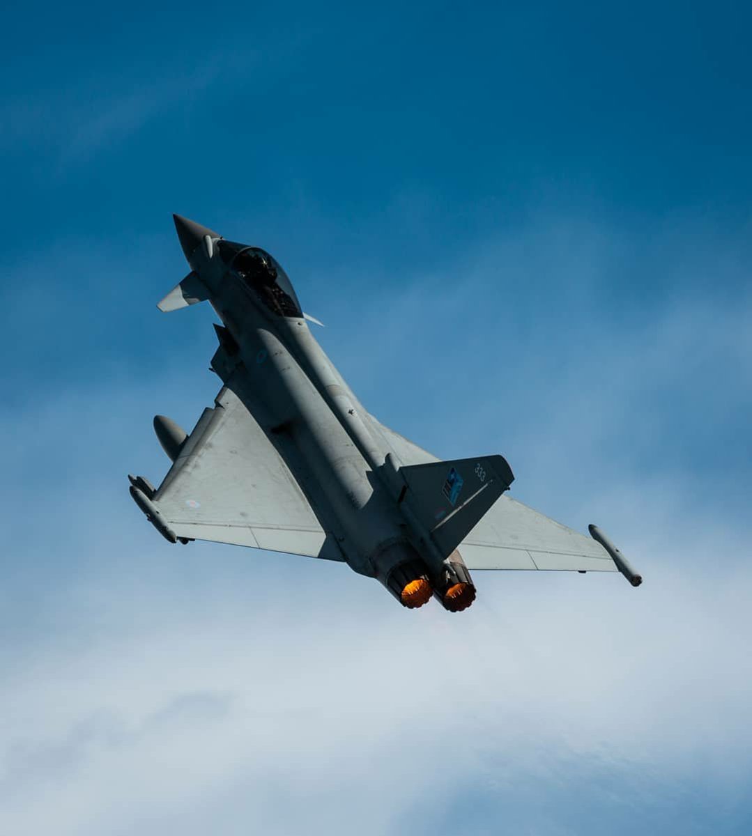 Typhoon in full reheat. Photo by SAC Iain Curlett.