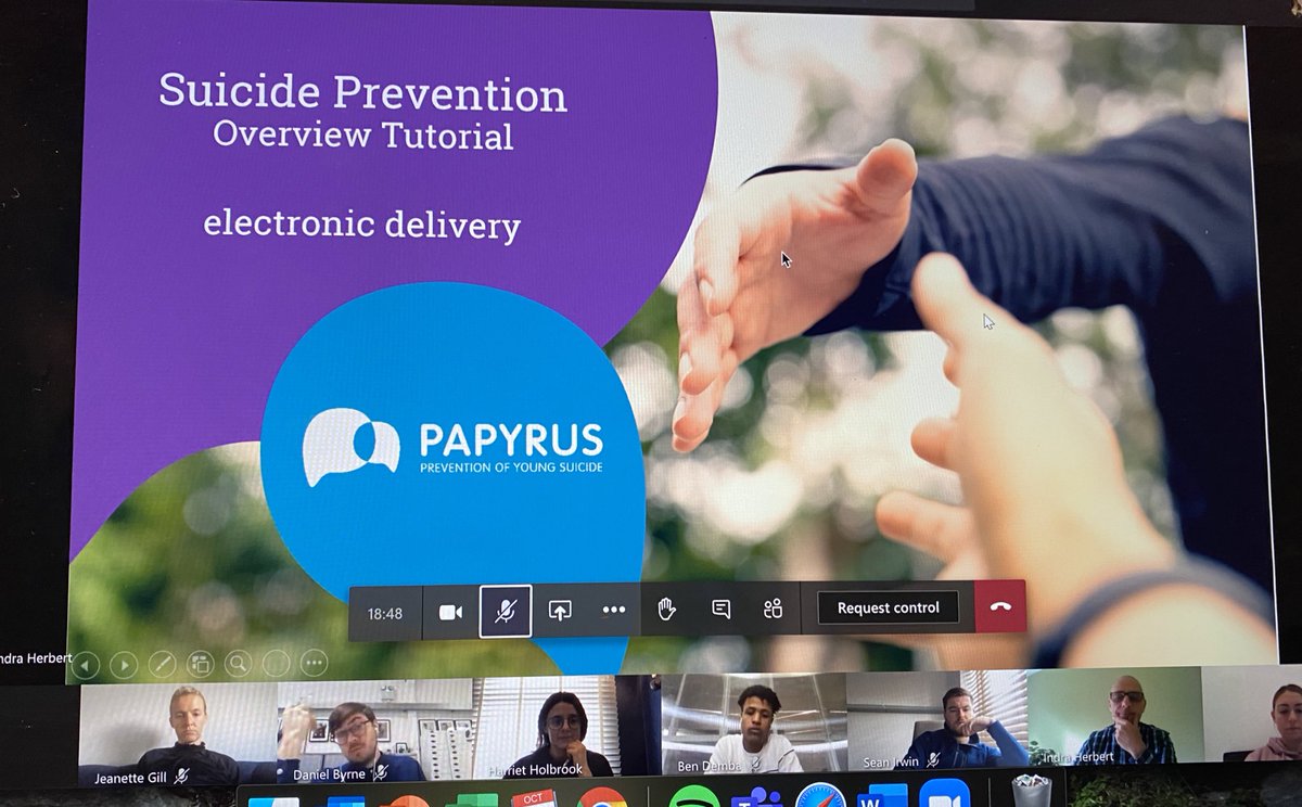 Agent_Academy's tweet photo. Our programme coordinator, Megan, took part in a suicide prevention training session this morning with @PAPYRUS_tweets.

Megan learned all about the understanding around suicide and things we can do to help with prevention. Such an important topic. Thank you @PAPYRUS_tweets! 🙌 https://t.co/2vJEvqPvqJ