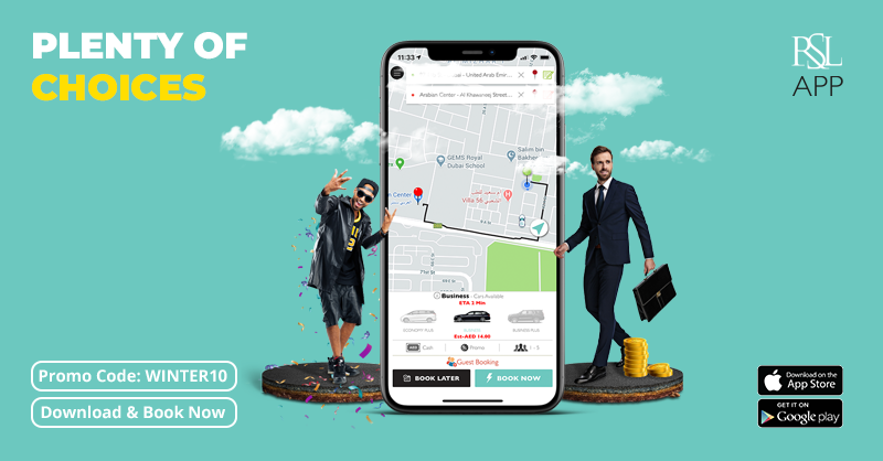 RSL_App's tweet photo. Either you are in a mood for #partying or doing #business, make RSL App your travel buddy to get you there. Pick your fit.

Book a ride on RSL App - https://t.co/3tf1wWn1Mm . Use promo code WINTER10 to enjoy 10% OFF.

#rslapp #travel #dubai #abudhabi #buddies #meetings #bookaride https://t.co/kog3VSeCw4