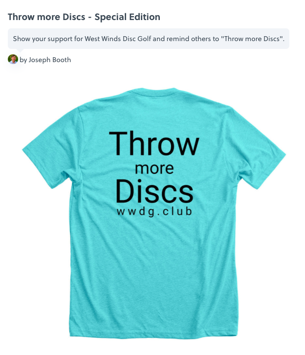Throw more Discs - Special Edition T-Shirt.

Last Day #discgolf fans!

bonfire.com/throw-more-dis…