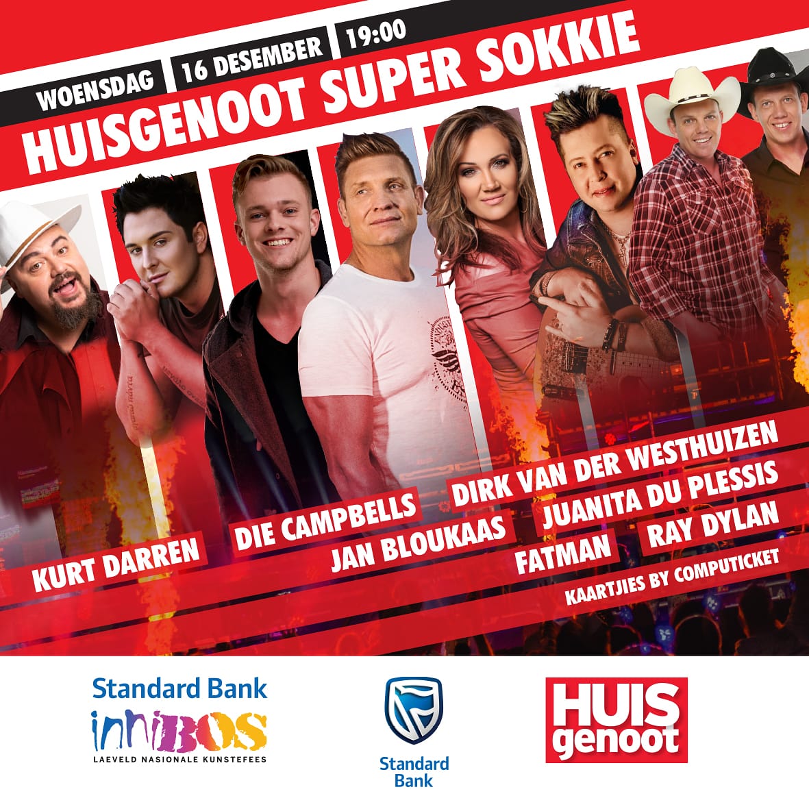 Innibosfees's tweet photo. #standardbankinnibos2020 se @huisgenoot Super Sokkie kunstenaars is #nommerpas vir die fees!! Kaartjies open 2 November by @Computicket @juanita_du_plessis  @kurtdarren @diecampbells @raydylanmusic @jan_bloukaas_official @fatmanbrummer @dirk_vd_westhuizen_nuwe https://t.co/tEtFgPMR3R
