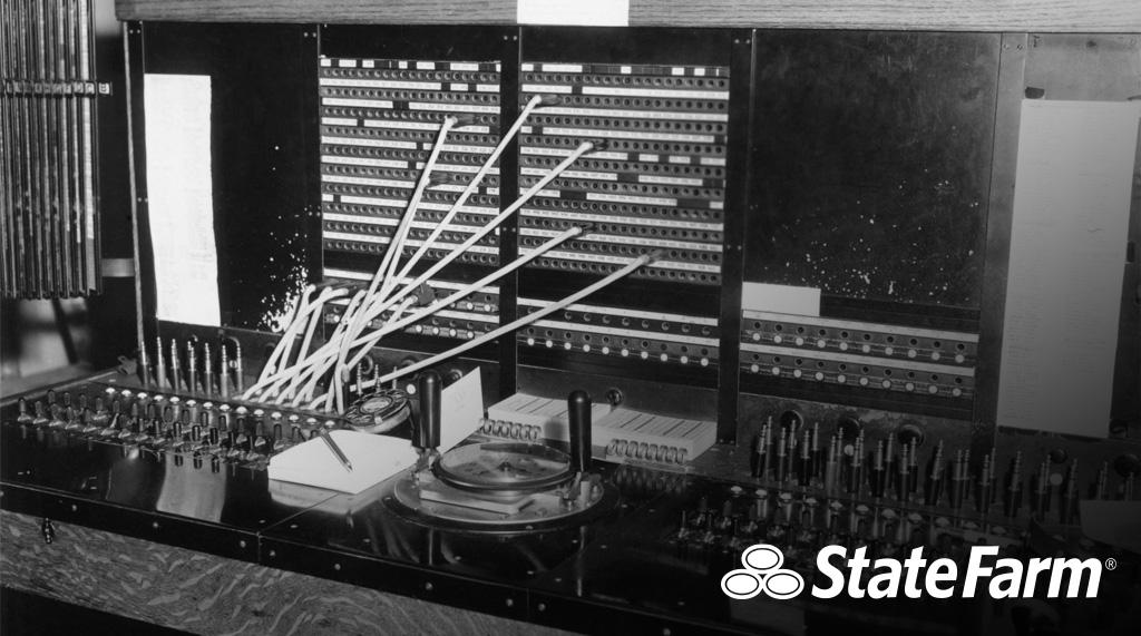 StateFarmJay's tweet image. We've always made it a top priority to be there for our customers. Long before smartphones, this was a @StateFarm switchboard that served as a hub of customer communication. #throwback