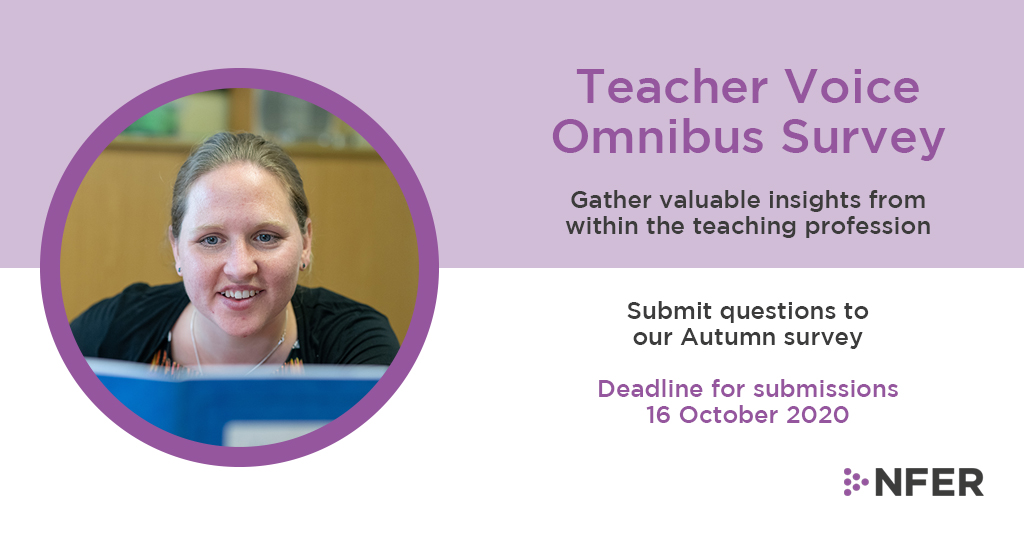 From the #environment to #mentalhealth, the NFER Teacher Voice Omnibus Survey has been used by a variety of organisations to gain first-hand insight from within the teaching profession. 

Find out more about the survey &amp; how to submit questions here: nfer.ac.uk/teachervoice