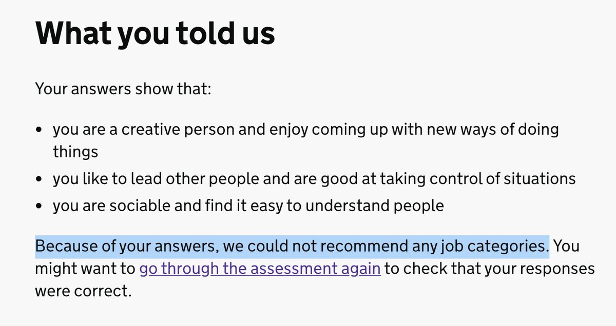 I went to see what the government thought I should retrain as and 🙃