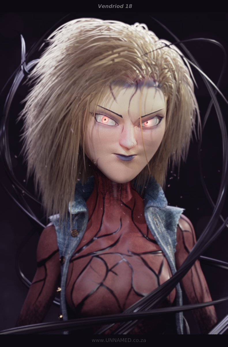Vendroid 18 Fan Art, my latest #blender model,
I mixed Venom &amp; Android18

Which 2 Characters would you like to see mixed :D

I used an add-on called Layer Painter by <a href="/joshuaKnauber/">Joshua Knauber</a>  for PBR painting

HD artwork link
deviantart.com/yeshuanel/art/…

<a href="/BlenderArtists/">Blender Artists - INACTIVE</a> <a href="/BlenderNation/">BlenderNation - INACTIVE</a> <a href="/Blender/">Blender 🔶</a>