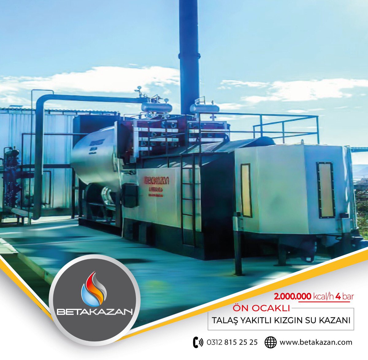 Yüksek verim sağlayan ön ocaklı talaş yakıtlı kızgın su kazanlarımız için iletişime geçiniz.
.
#betakazan #önocaklıkazan #kızgınsukazanı #sıcaksukazanımontaj #talaşyakıtlıkazan #sıcaksukazanı #sıcaksukazanları #buharkazanı #buharkazani #sanayi #endüstri #fabrika