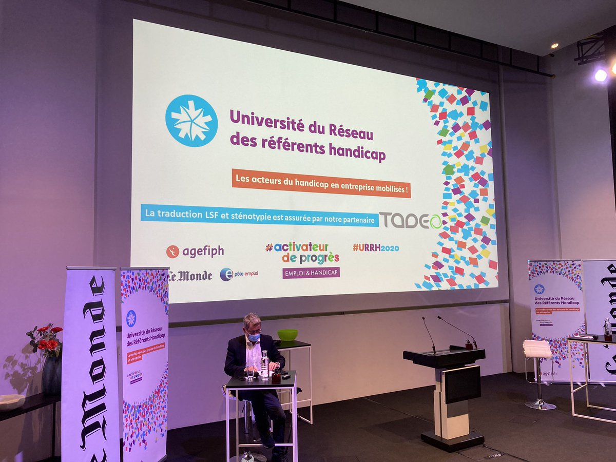 murielrichardRH's tweet image. 2e jour de l’#URRH2020 organisée par l’@Agefiph_ avec la conférence inspirante « Révolutionnaires ! » animée par @charlesmyara