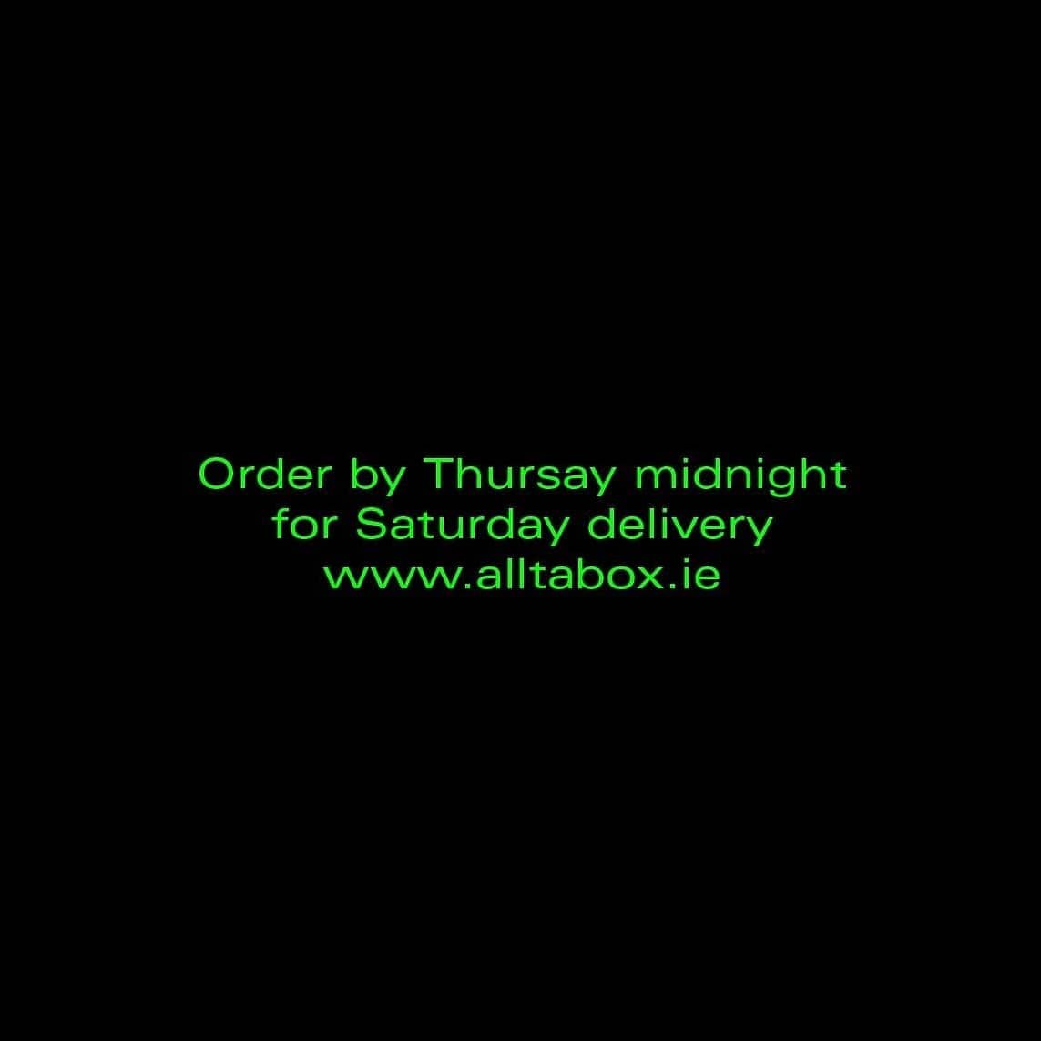 alltawinebar's tweet photo. DELIVERY update*
we are now delivering throughout Leinster, order your alltaBOX by midnight on thursday for saturday delivery.
pls RT x
#alltaBOX https://t.co/nZ6a3b3HS3