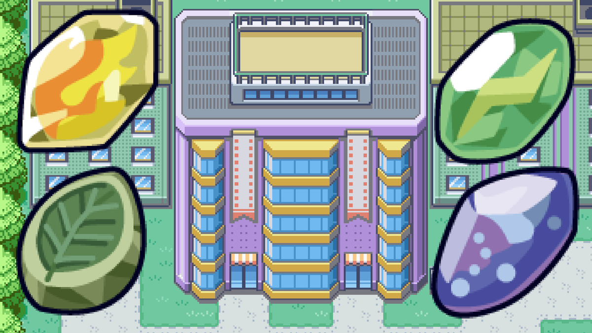 You also go to the Department Store. This might be a good time to buy some more supplies. They even sell rare evolution stones, maybe you can use them to evolve some of your pokemon.  Do you evolve anything?