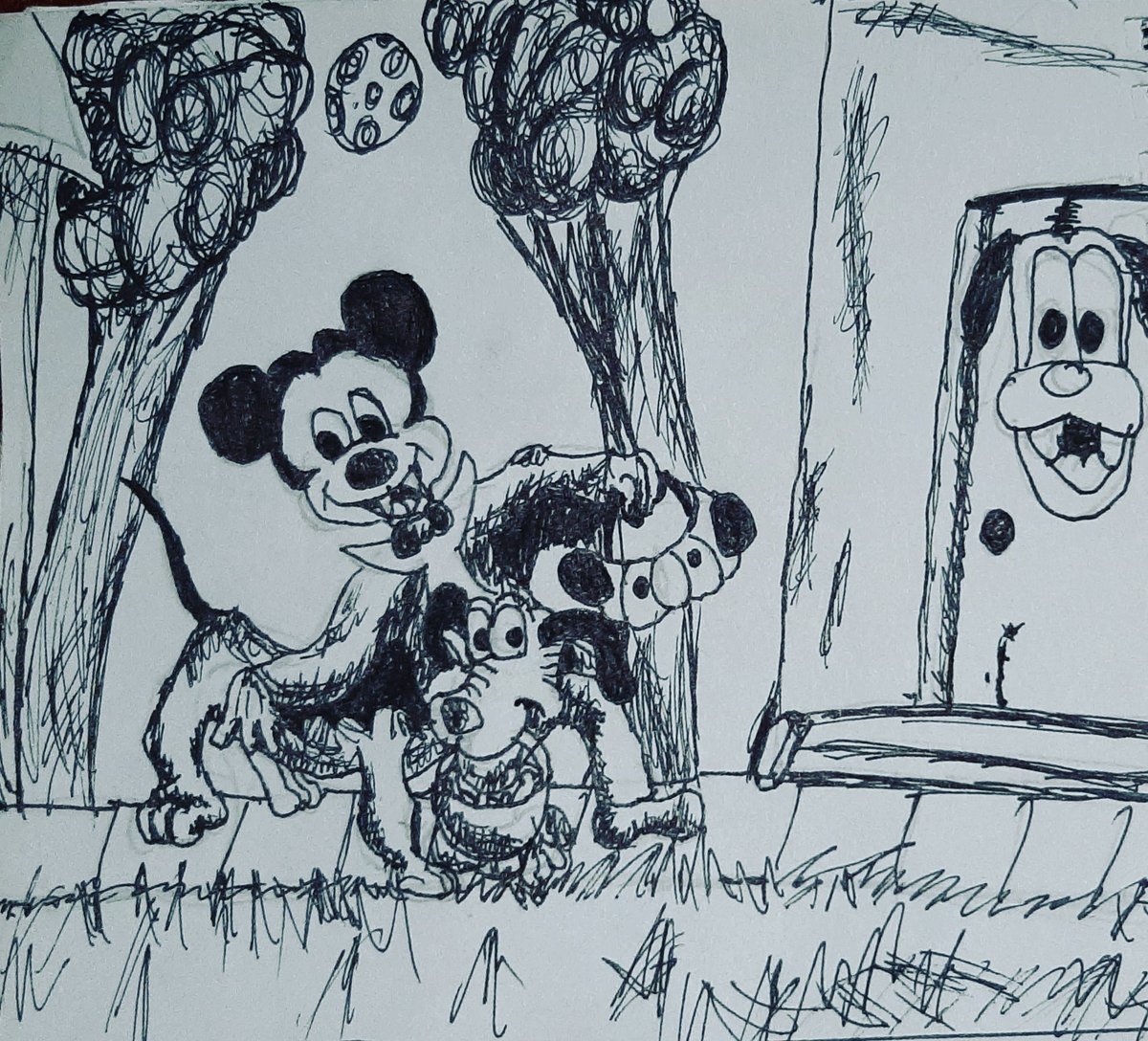 Happy Halloween from Mickey mouse and Pluto #day7 #Inktober #ink #inktober2020 #inktober2020day7 #ink7 #inktoberday7 #inktober7 #wednesdaymorning #WearAMask #WeAreTikTok #WearADamnMask #WearAMaskSaveALife #virus #Halloweenbasket #Halloweenbucket