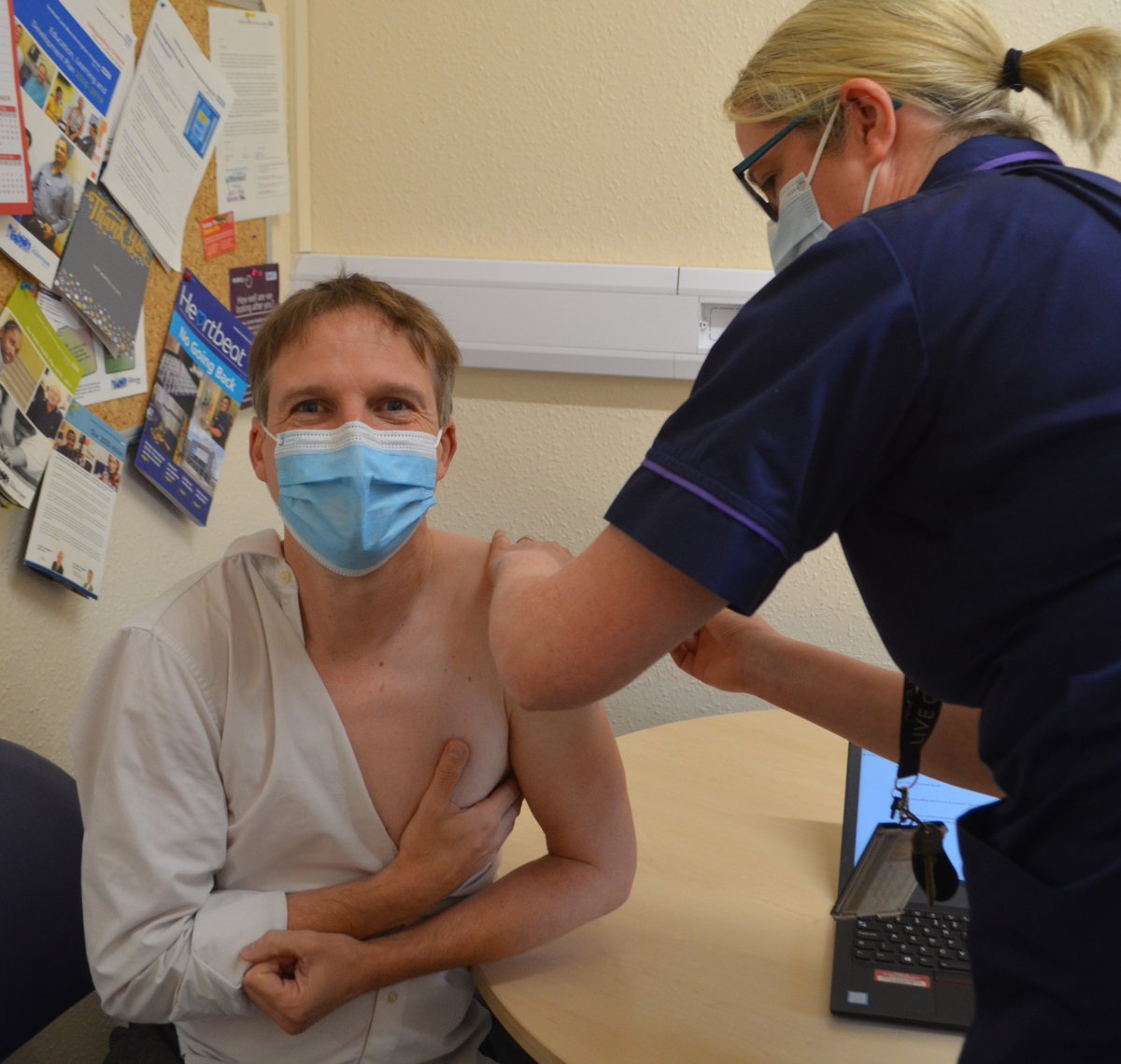 I've had my flu jab. Get yours. Remember to wear short-sleeves. And a face mask. @SWBHnhs #flujab