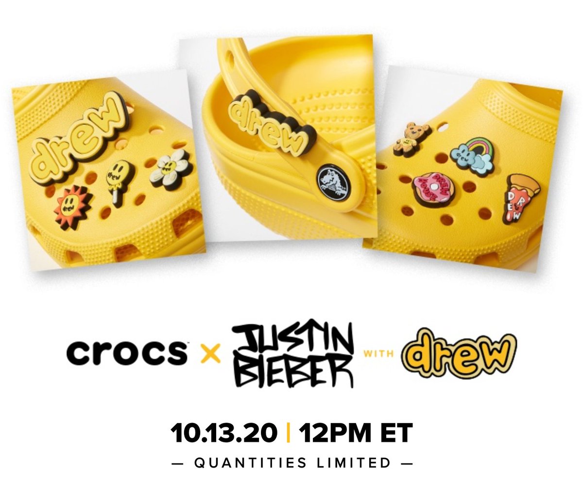 justin bieber crocs resell